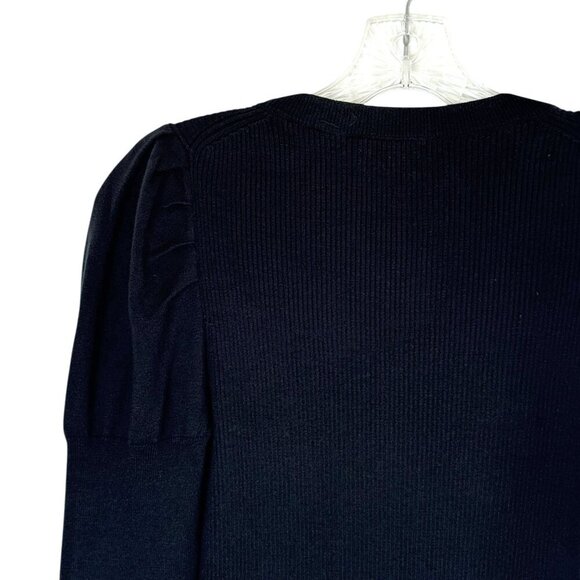 J. Crew Black Ribbed Long Sleeve Sweater - Picture 5 of 9